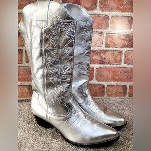 NON-STOP Vintage silver Cowboy western boots size 10